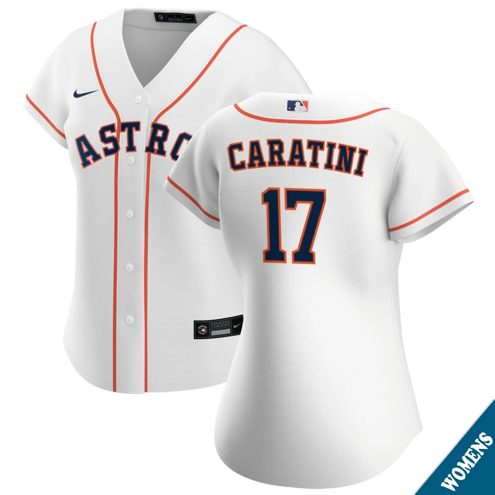 Women's Houston Astros Victor Caratini #17 Home White Replica Jersey