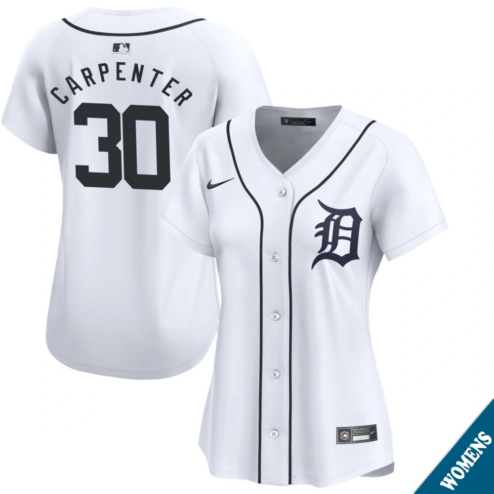 Women's Detroit Tigers Kerry Carpenter #30 Home White Limited Jersey