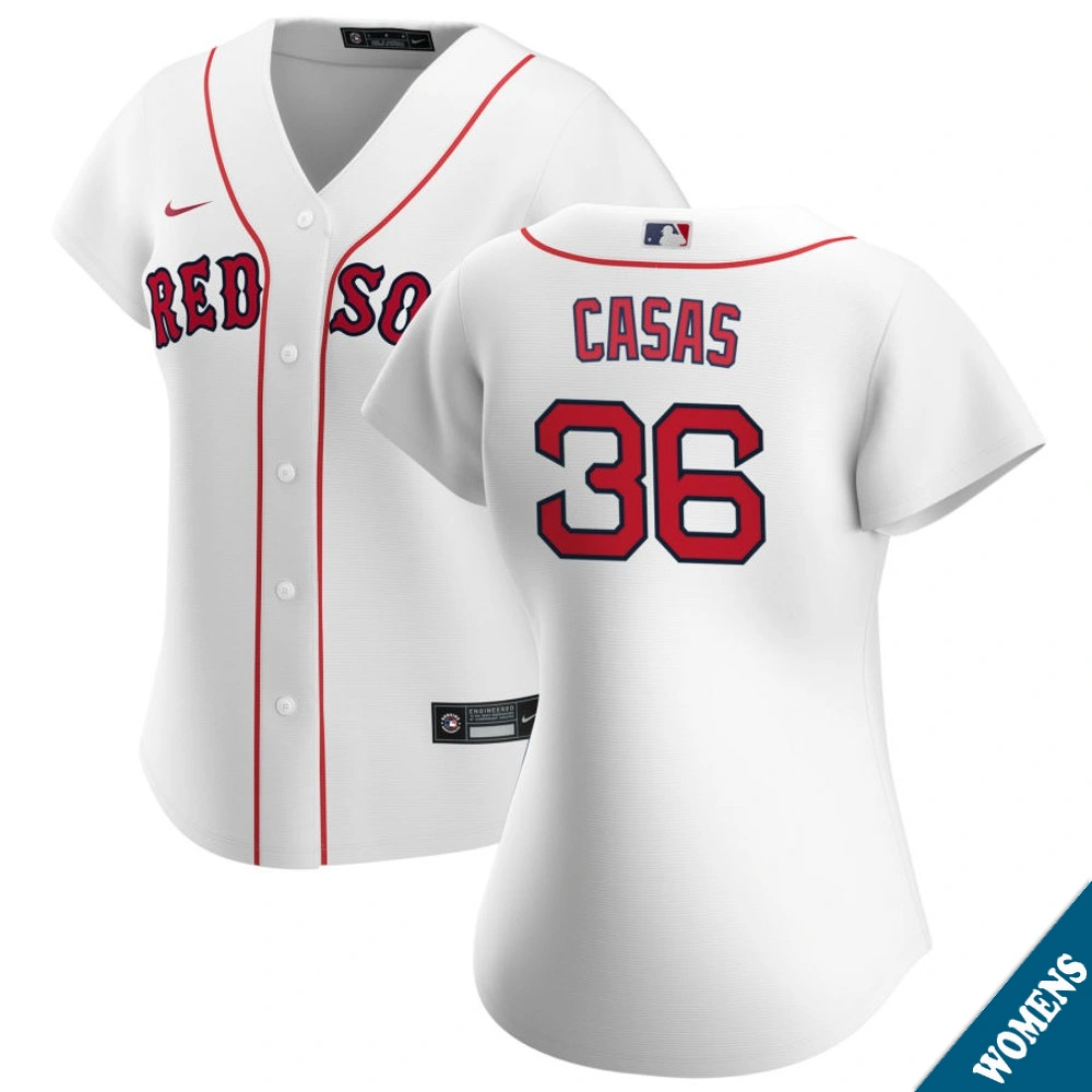 Women's Boston Red Sox Triston Casas #36 Home White Replica Jersey Women's Boston Red Sox Triston Casas #36 Home White Replica Jersey