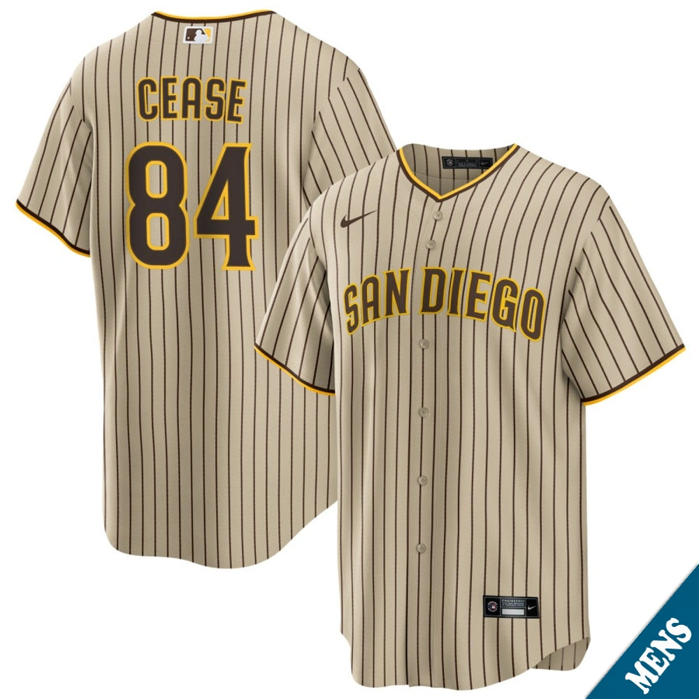Men's San Diego Padres Dylan Cease #84 Brown Road Replica Jersey