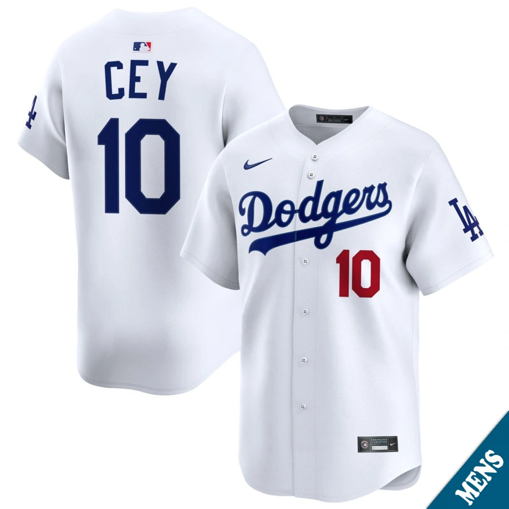 Men's Los Angeles Dodgers Ron Cey #10 Home White Limited Former Player‌ Jersey