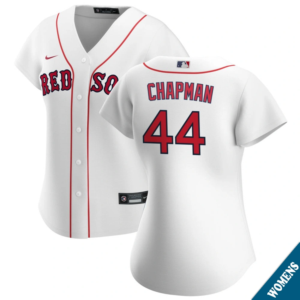 Women's Boston Red Sox Aroldis Chapman #44 Home White Replica Jersey Women's Boston Red Sox Aroldis Chapman #44 Home White Replica Jersey