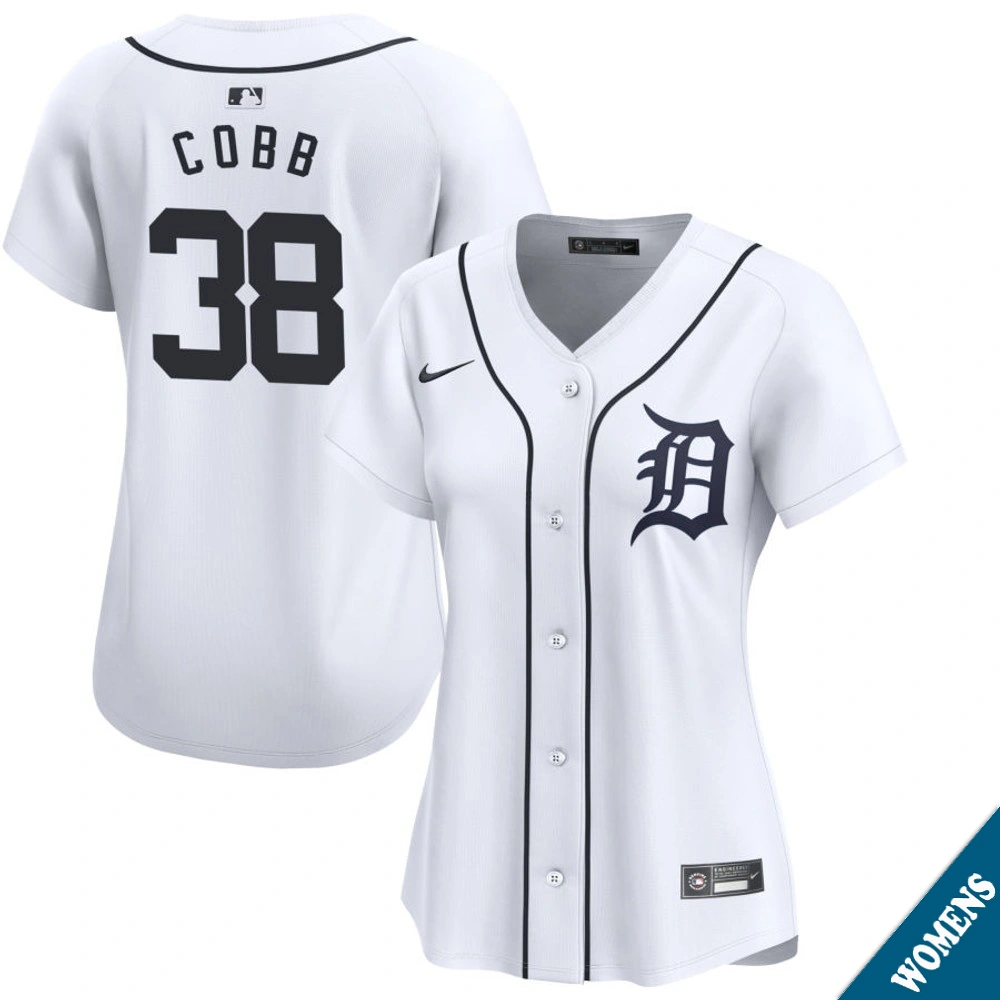 Women's Detroit Tigers Alex Cobb #38 Home White Limited Jersey