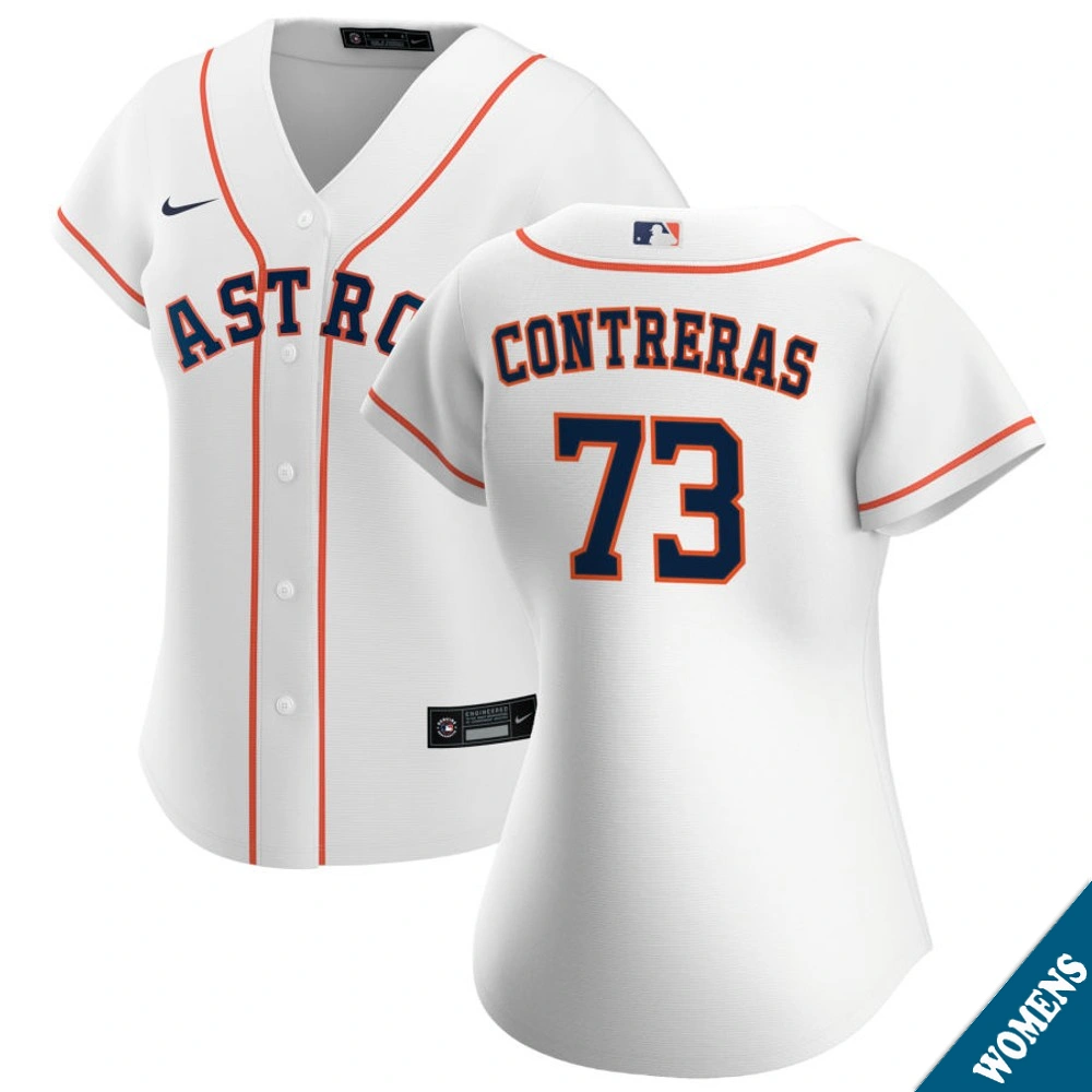 Women's Houston Astros Luis Contreras #73 Home White Replica Jersey