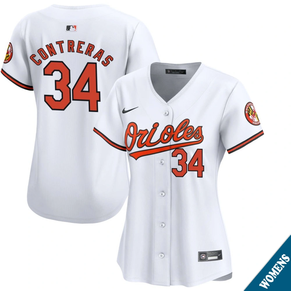 Women's Baltimore Orioles Roansy Contreras #34 Home White Limited Jersey