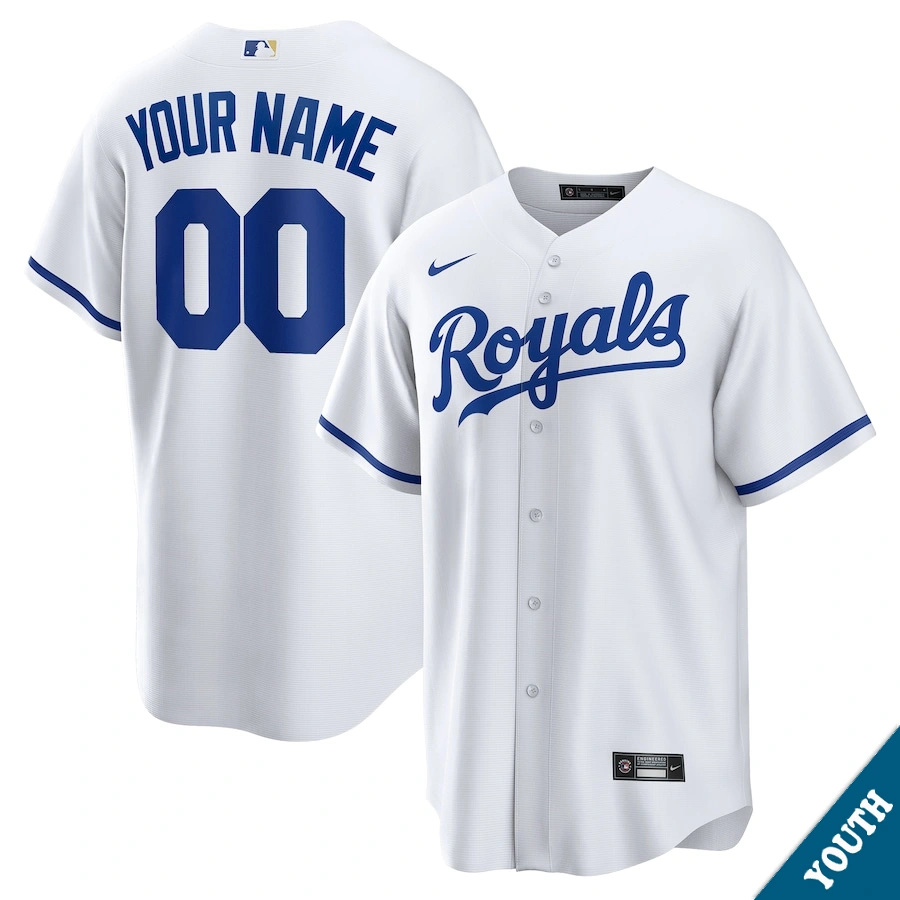 Youth Kansas City Royals Steven Cruz #64 White Replica Jersey