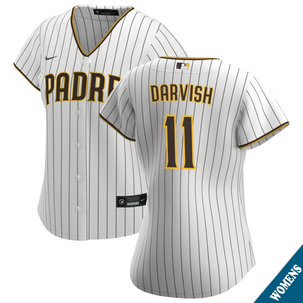 Women's San Diego Padres Yu Darvish #11 Home White Replica Jersey