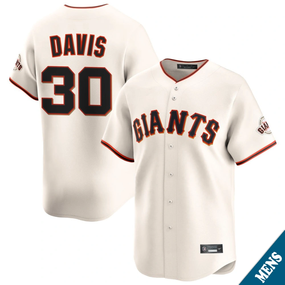 Men's San Francisco Giants Chili Davis #30 Home Cream Limited Former Player‌ Jersey