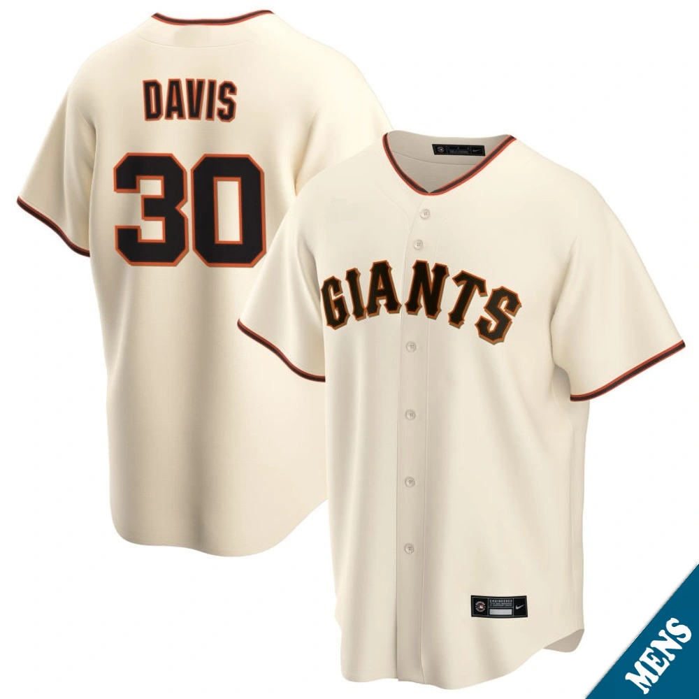 Men's San Francisco Giants Chili Davis #30 Home Cream Former Player‌ Replica Jersey