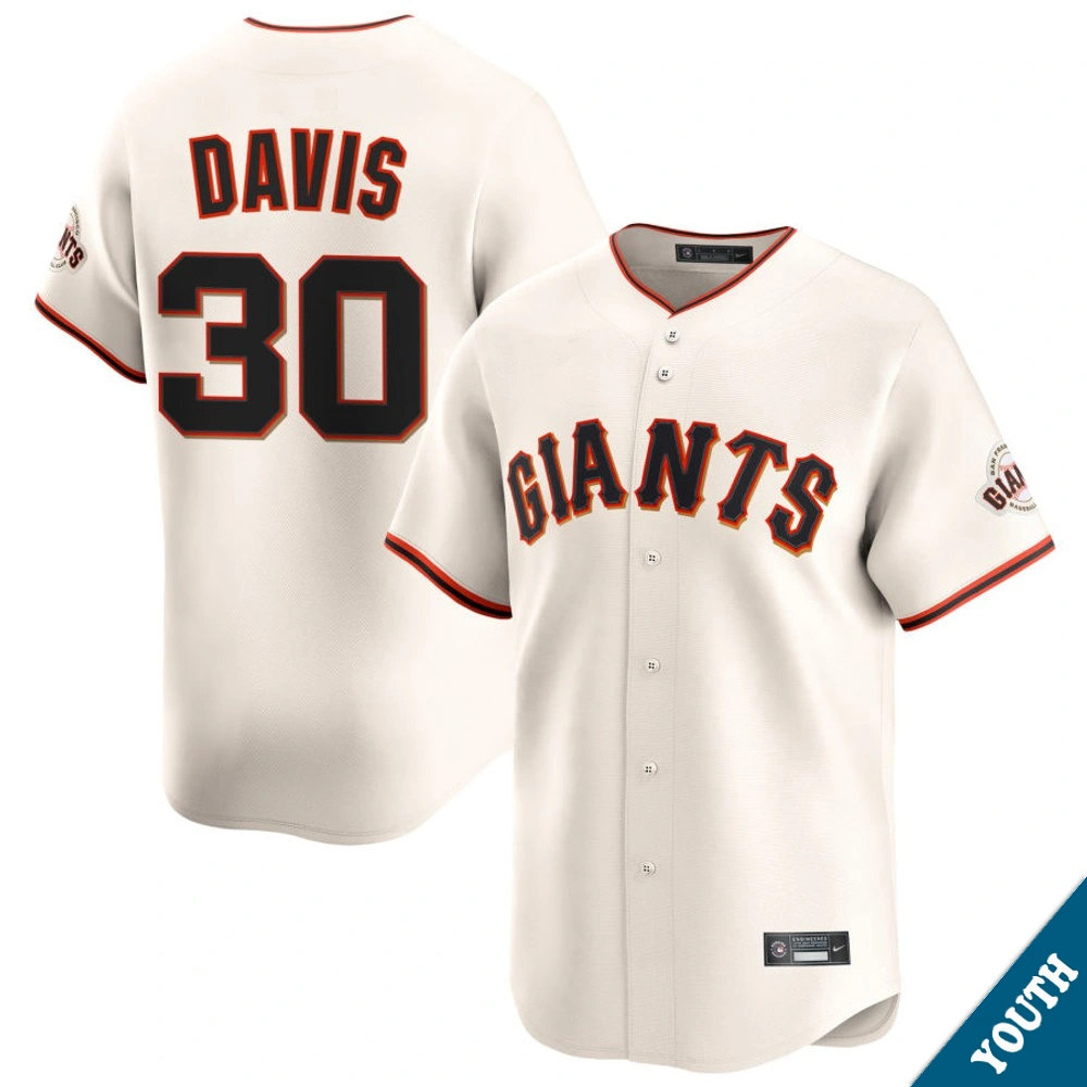 Youth San Francisco Giants Chili Davis #30 Home Cream Limited Former Player‌ Jersey
