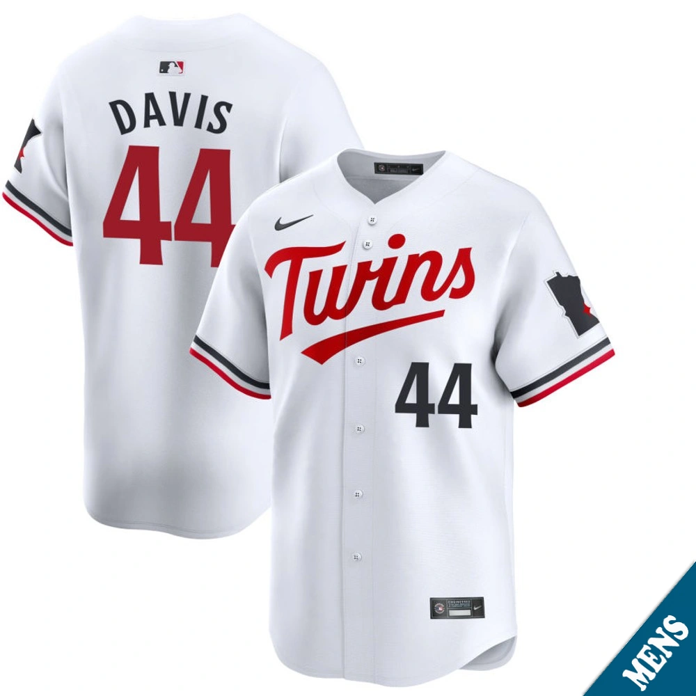 Men's Minnesota Twins Chili Davis #44 Home White Limited Former Player‌ Jersey