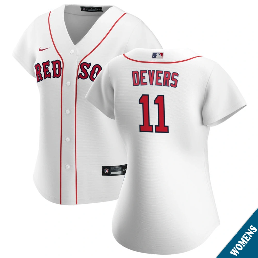 Women's Boston Red Sox Rafael Devers #11 Home White Replica Jersey