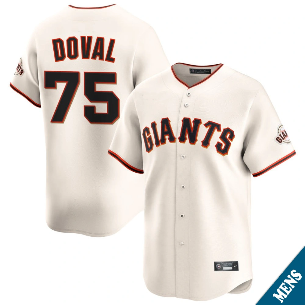 Men's San Francisco Giants Camilo Doval #75 Home Cream Limited Jersey