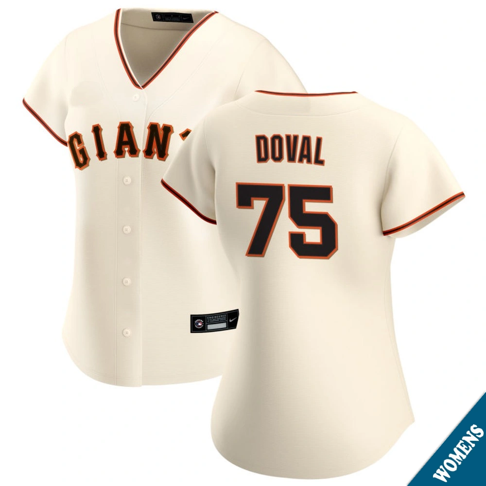 Women's San Francisco Giants Camilo Doval #75 Home Cream Replica Jersey
