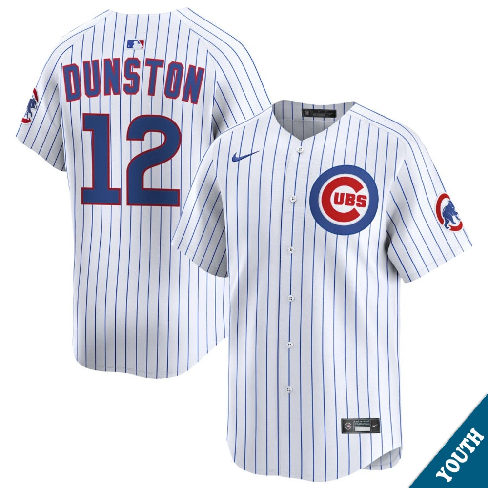 Youth Chicago Cubs Shawon Dunston #12 Home White Limited Former Player‌ Jersey