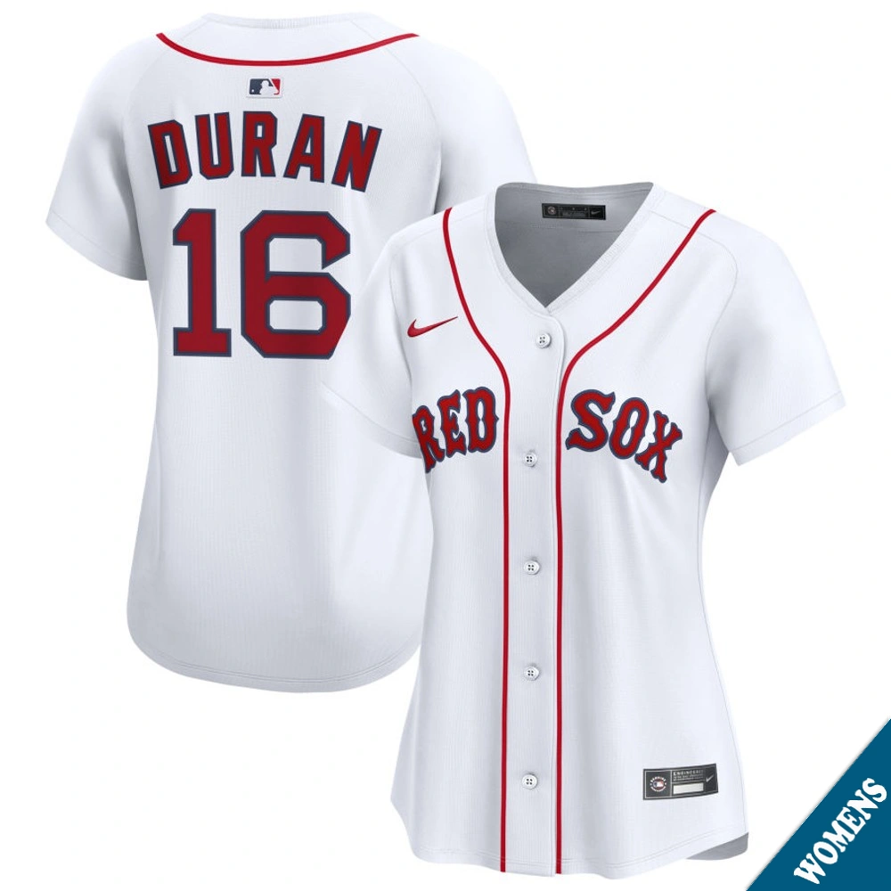 Women's Boston Red Sox Jarren Duran #16 Home White Limited Jersey Women's Boston Red Sox Jarren Duran #16 Home White Limited Jersey