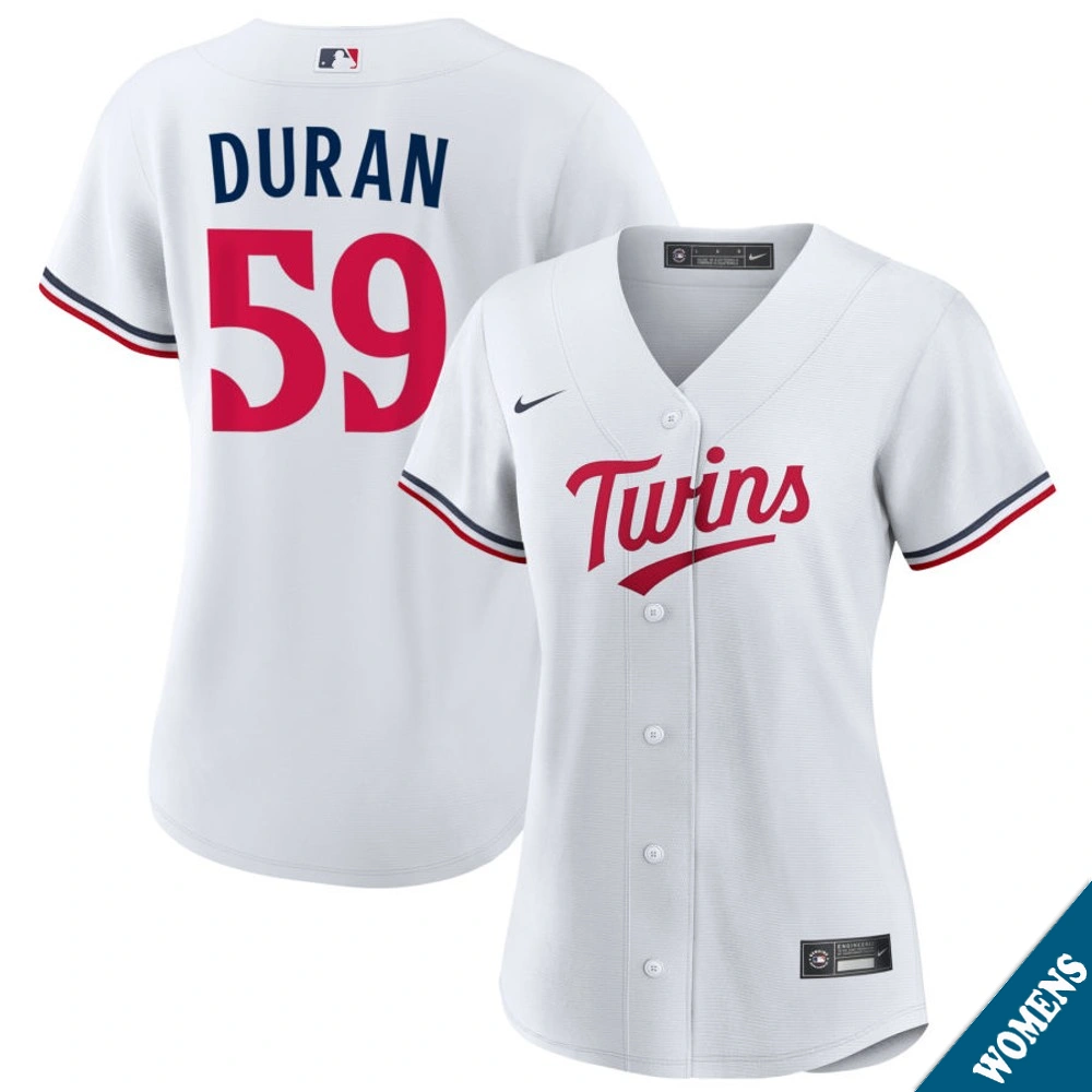 Women's Minnesota Twins Jhoan Duran #59 Home White Replica Jersey