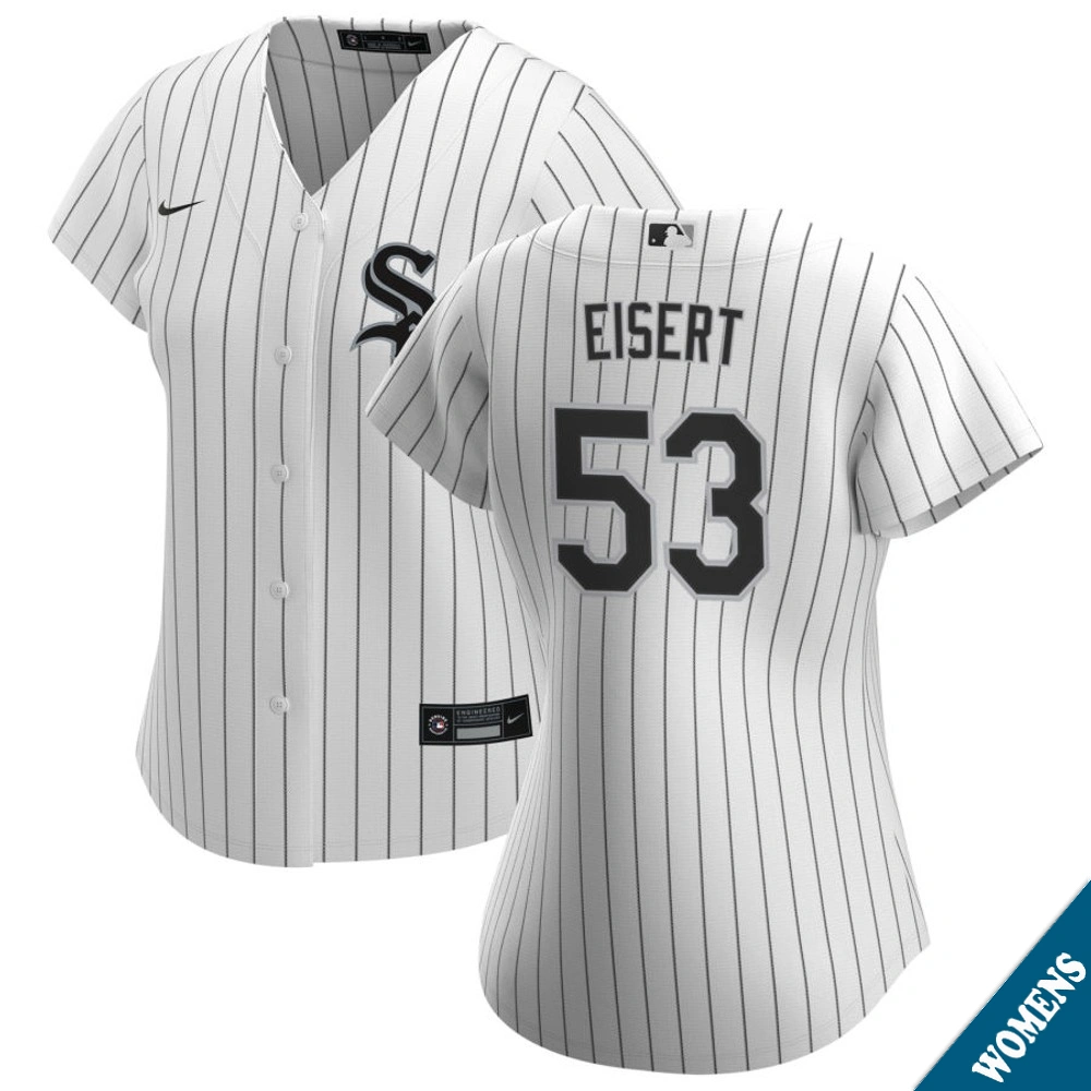 Women's Chicago White Sox Brandon Eisert #53 Home White Replica Jersey