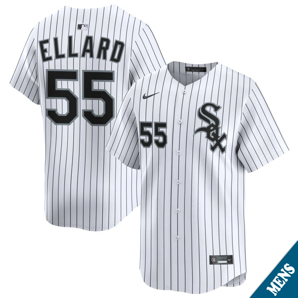 Men's Chicago White Sox Fraser Ellard #55 Home White Limited Jersey