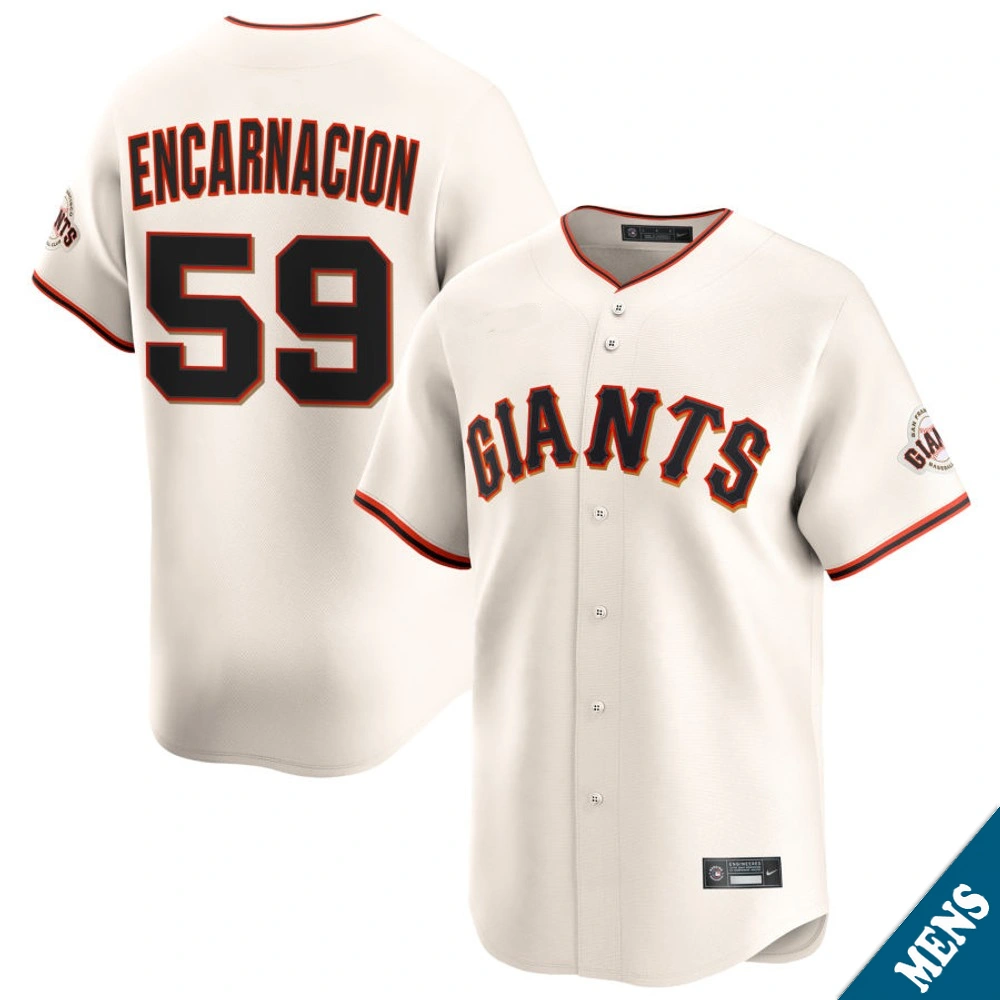 Men's San Francisco Giants Jerar Encarnacion #59 Home Cream Limited Jersey