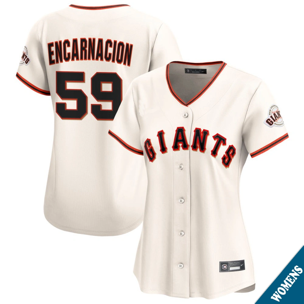 Women's San Francisco Giants Jerar Encarnacion #59 Home Cream Limited Jersey