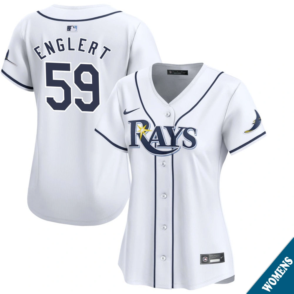 Women's Tampa Bay Rays Mason Englert #59 Home White Limited Jersey