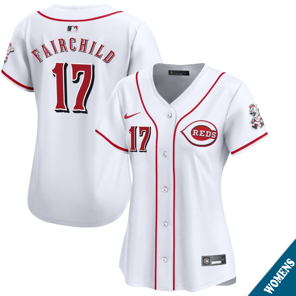 Women's Cincinnati Reds Stuart Fairchild #17 Home White Limited Jersey