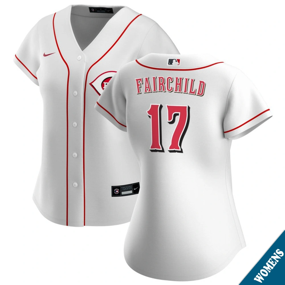 Women's Cincinnati Reds Stuart Fairchild #17 Home White Replica Jersey