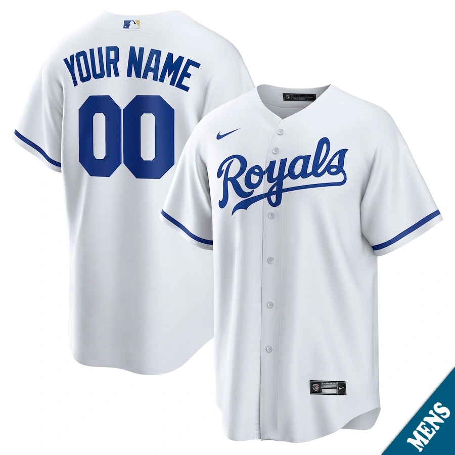 Men's Kansas City Royals Freddy Fermin #34 White Replica Jersey