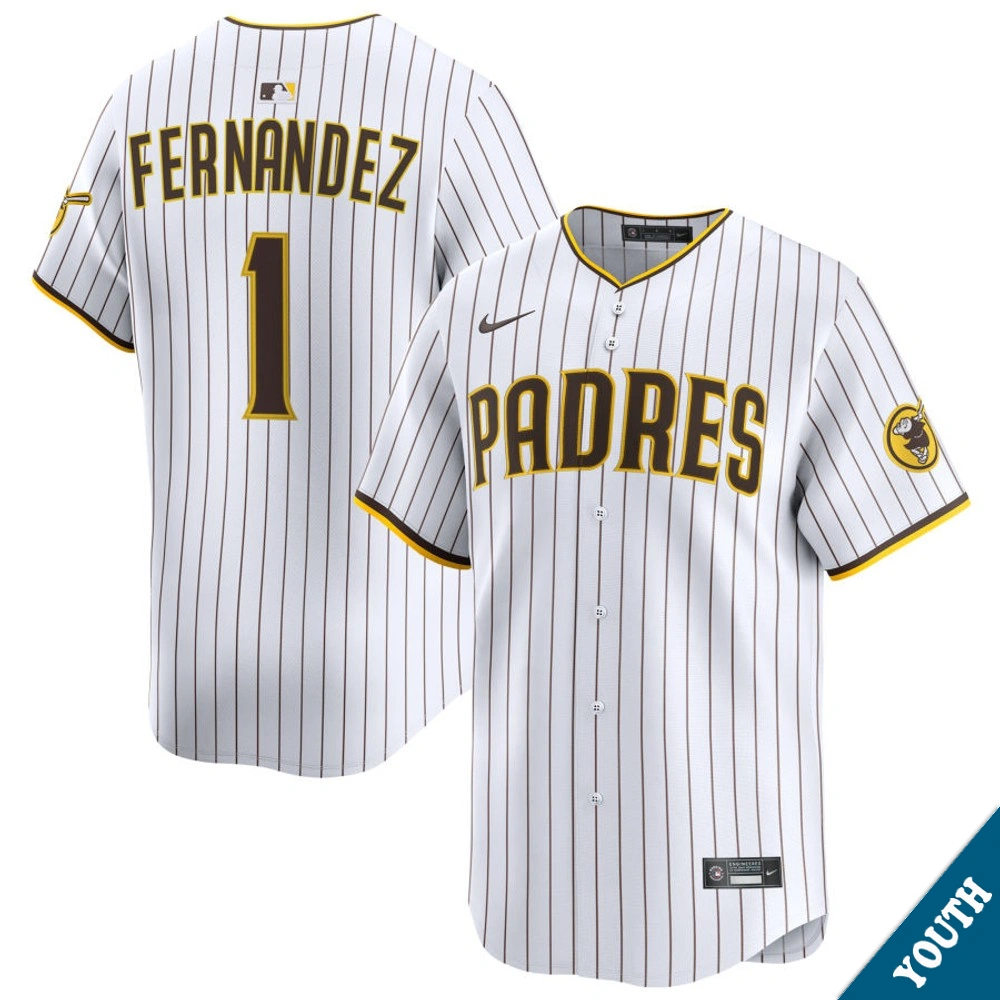 Youth San Diego Padres Tony Fernandez #1 Home White Limited Former Player‌ Jersey