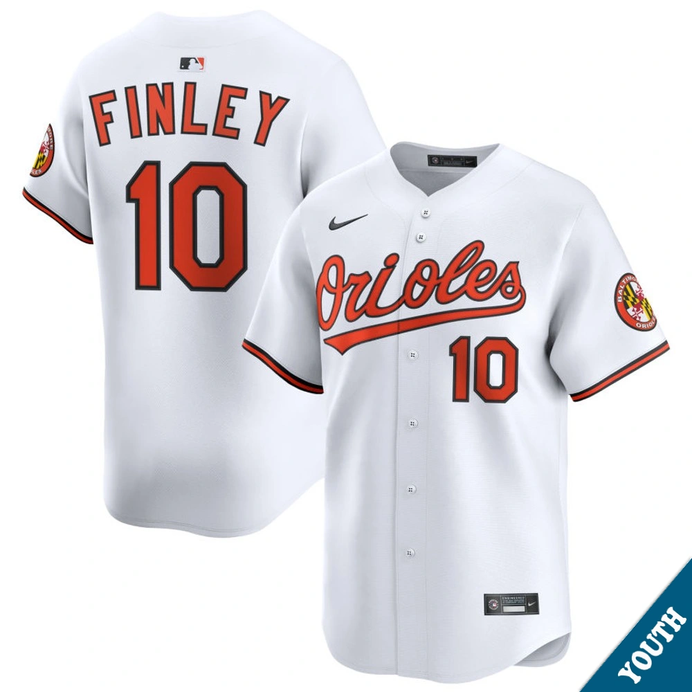 Youth Baltimore Orioles Steve Finley #10 Home White Limited Former Player Jersey Youth Baltimore Orioles Steve Finley #10 Home White Limited Former Player Jersey