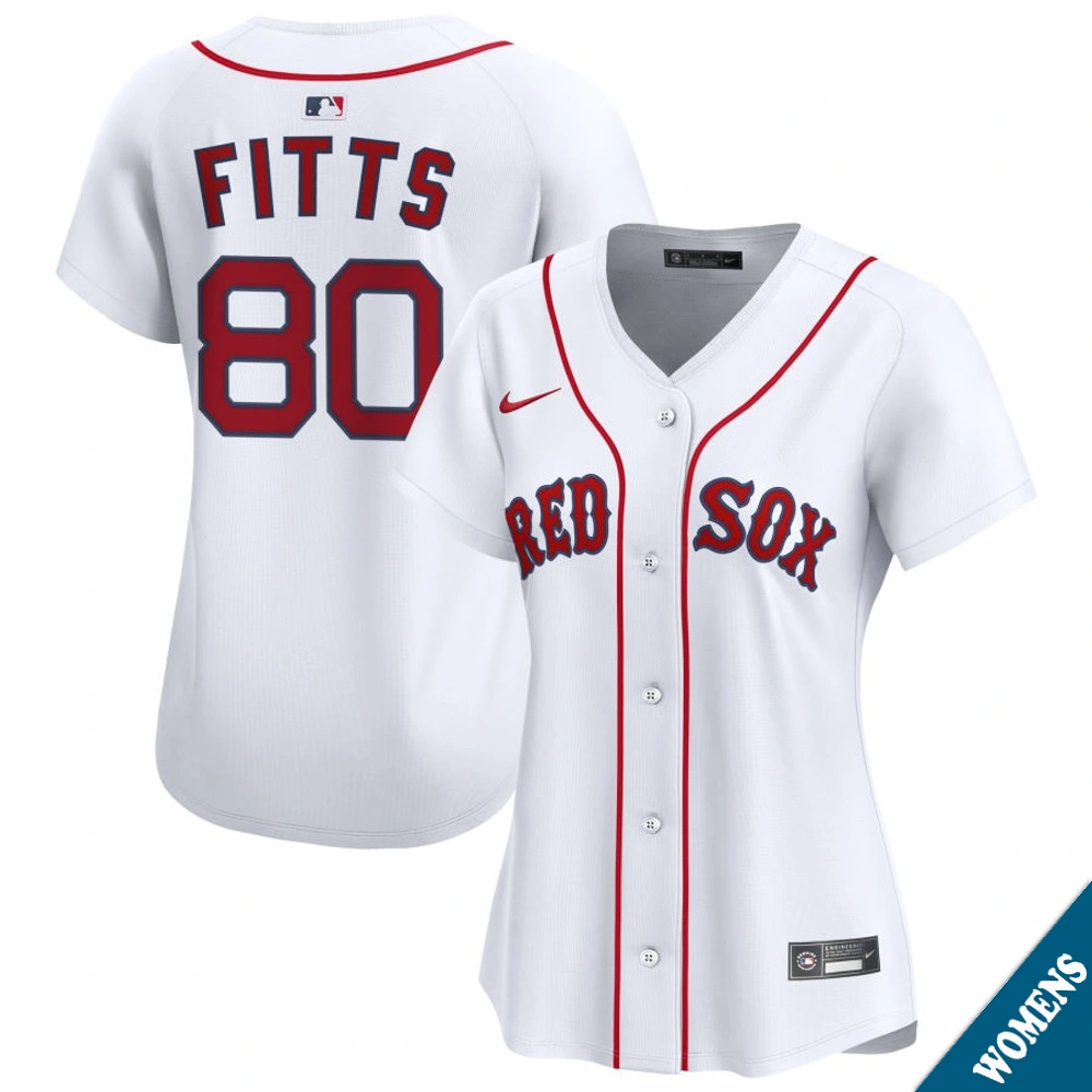 Women's Boston Red Sox Richard Fitts #80 Home White Limited Jersey Women's Boston Red Sox Richard Fitts #80 Home White Limited Jersey