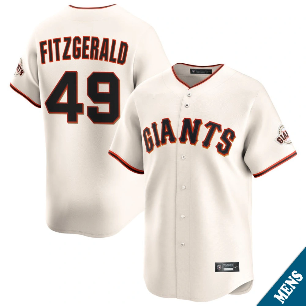 Men's San Francisco Giants Tyler Fitzgerald #49 Home Cream Limited Jersey