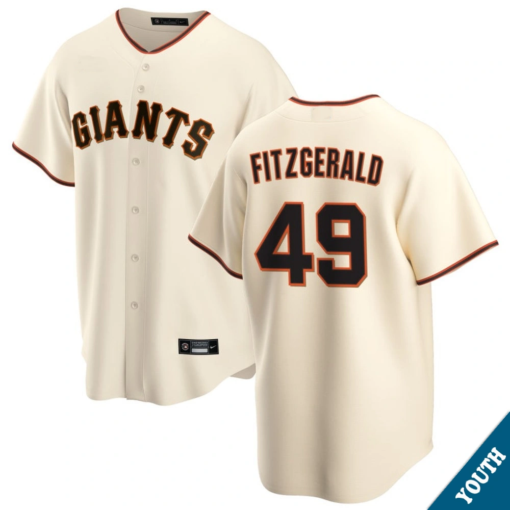 Youth San Francisco Giants Tyler Fitzgerald #49 Home Cream Replica Jersey