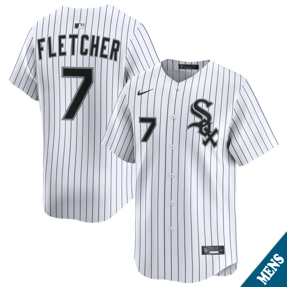 Men's Chicago White Sox Dominic Fletcher #7 Home White Limited Jersey