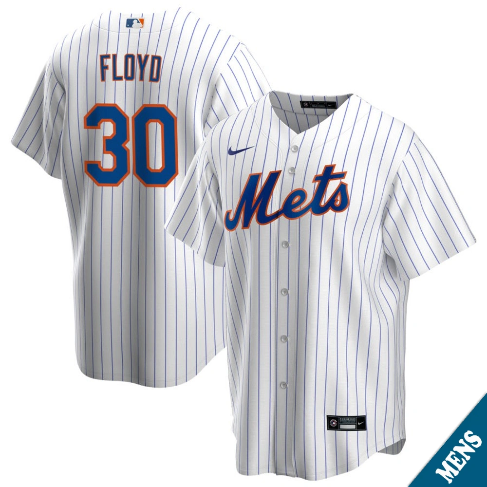 Men's New York Mets Cliff Floyd #30 Home White Former Player‌ Replica Jersey
