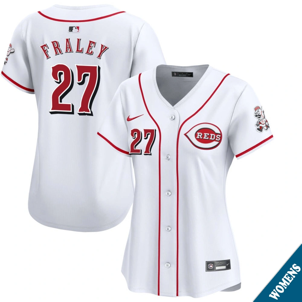 Women's Cincinnati Reds Jake Fraley #27 Home White Limited Jersey