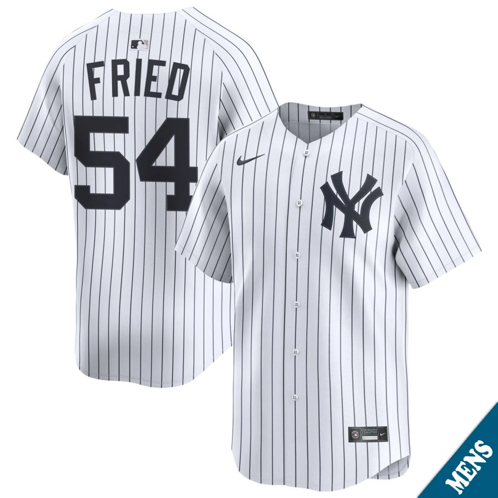 Men's New York Yankees Max Fried #54 Home White Limited Jersey