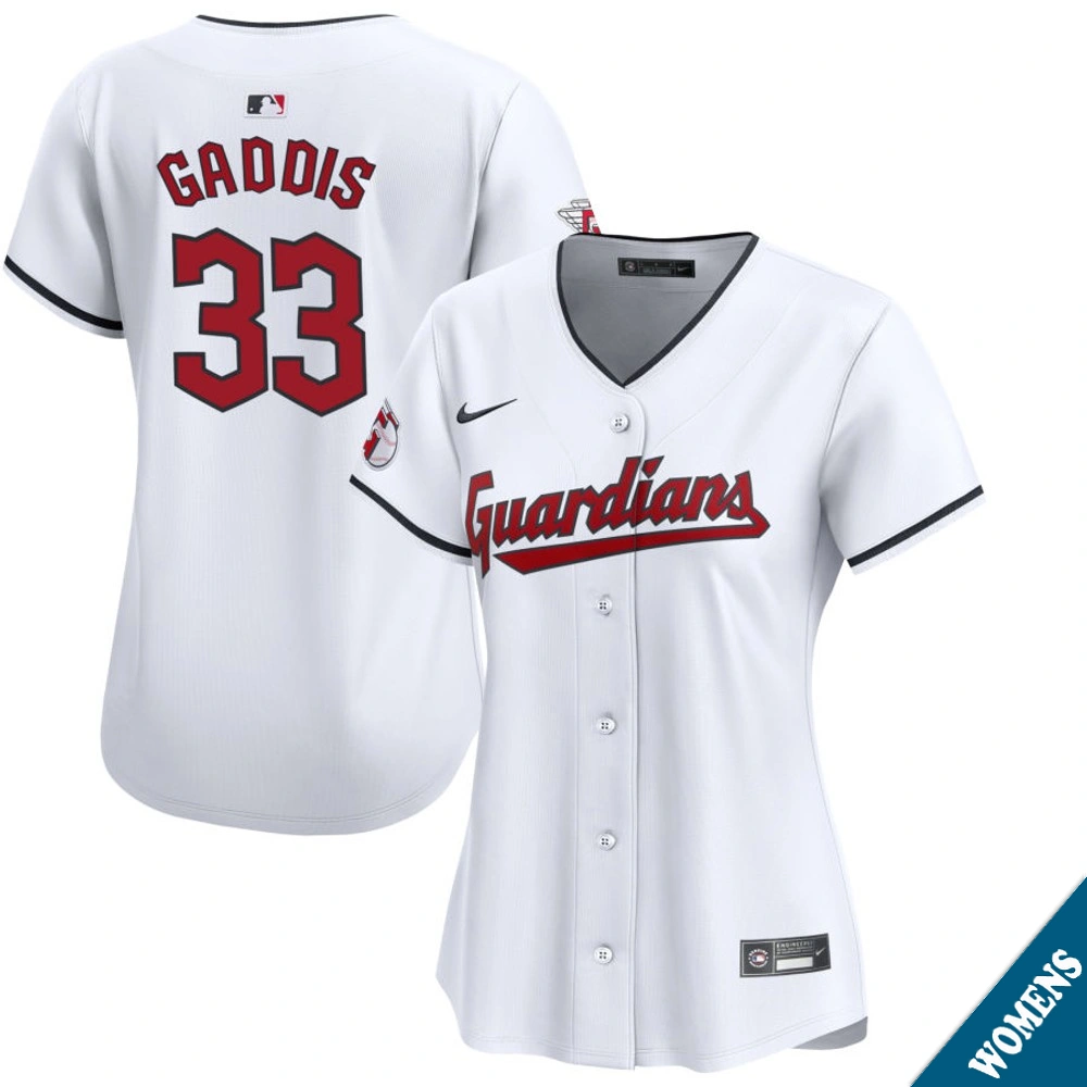 Women's Cleveland Guardians Hunter Gaddis #33 Home White Limited Jersey