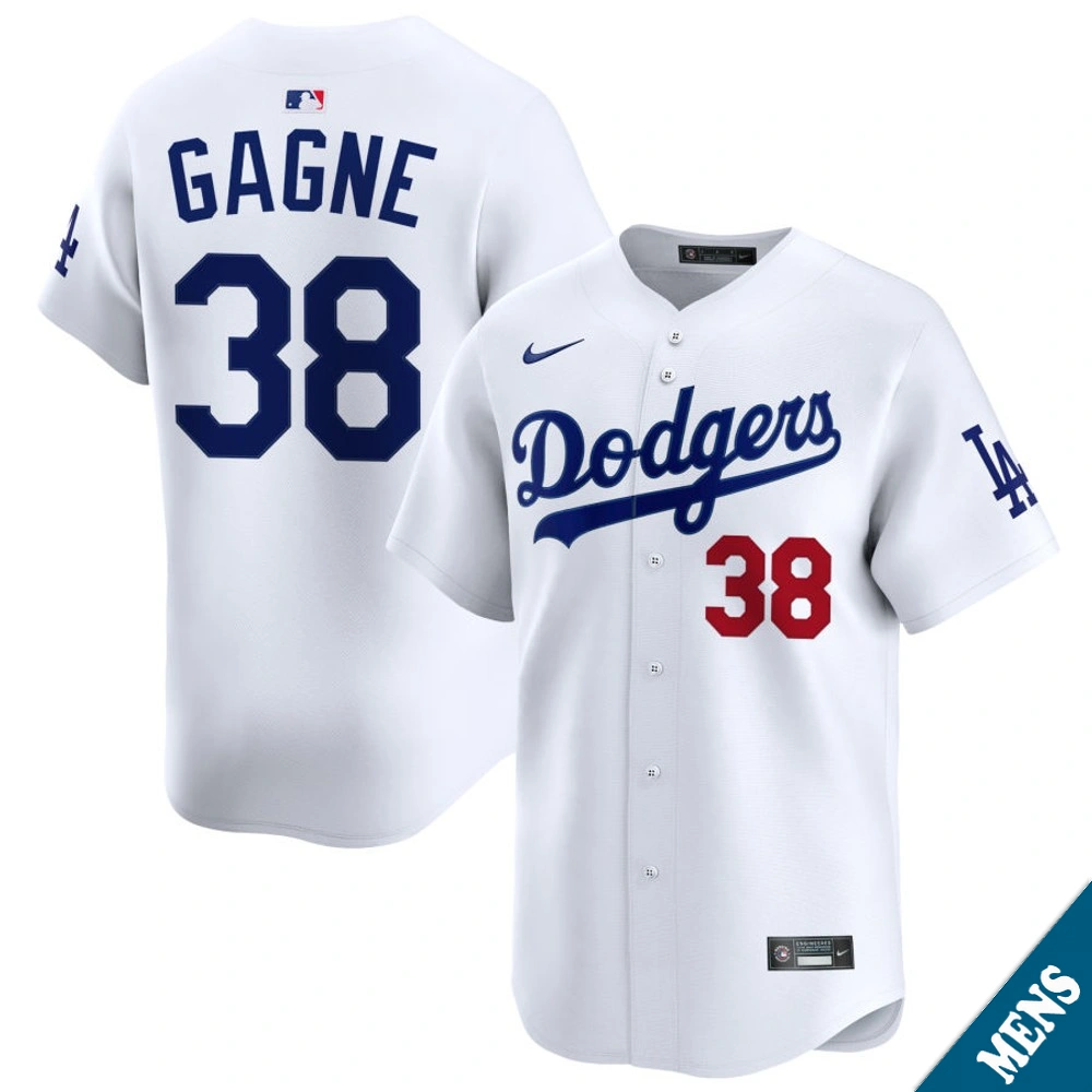 Men's Los Angeles Dodgers Eric Gagne #38 Home White Limited Former Player‌ Jersey
