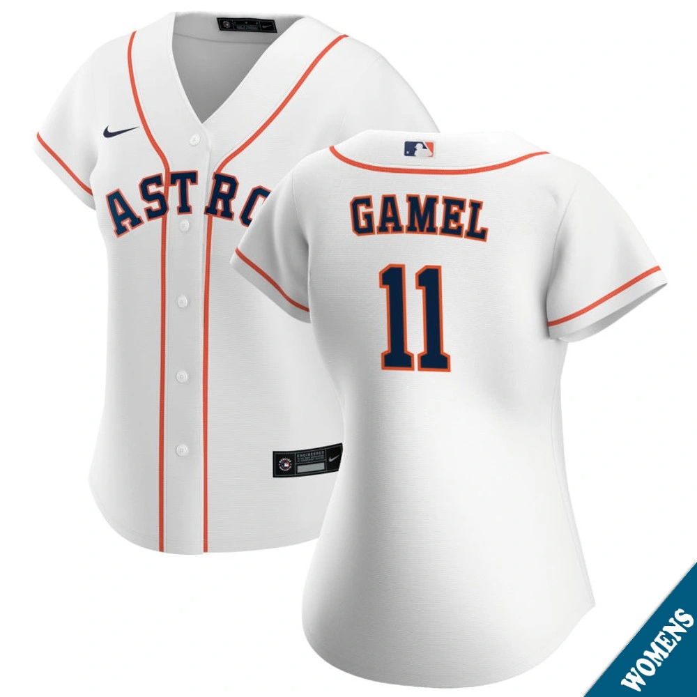 Women's Houston Astros Ben Gamel #11 Home White Replica Jersey