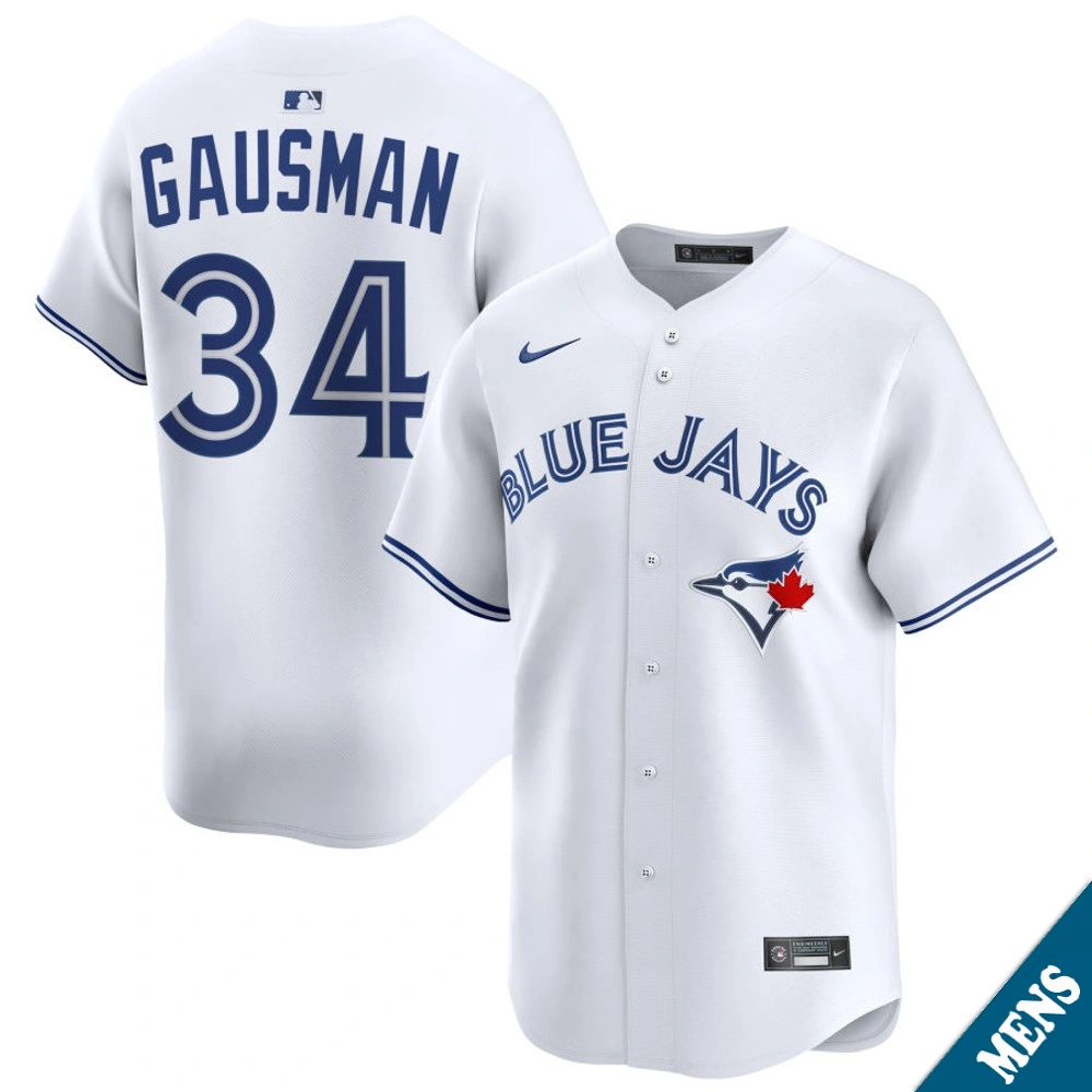 Men's Toronto Blue Jays Kevin Gausman #34 Home White Limited Jersey