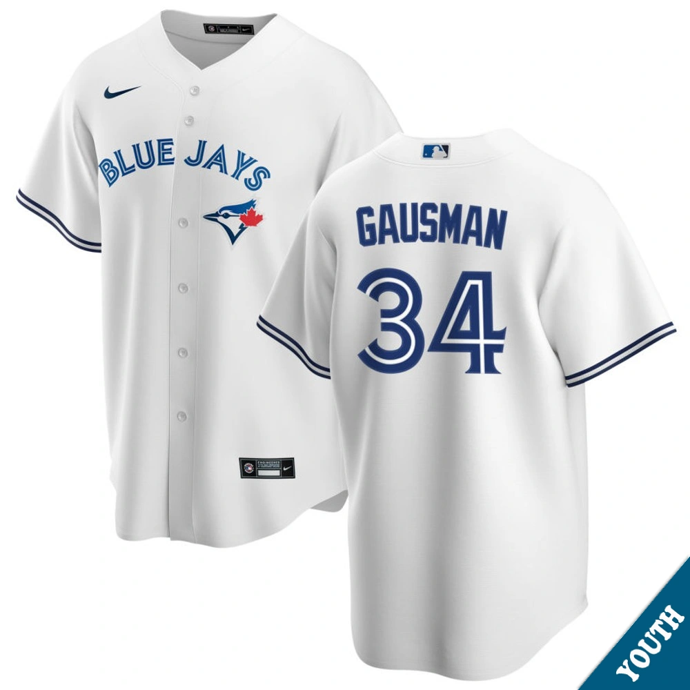 Youth Toronto Blue Jays Kevin Gausman #34 Home White Replica Jersey