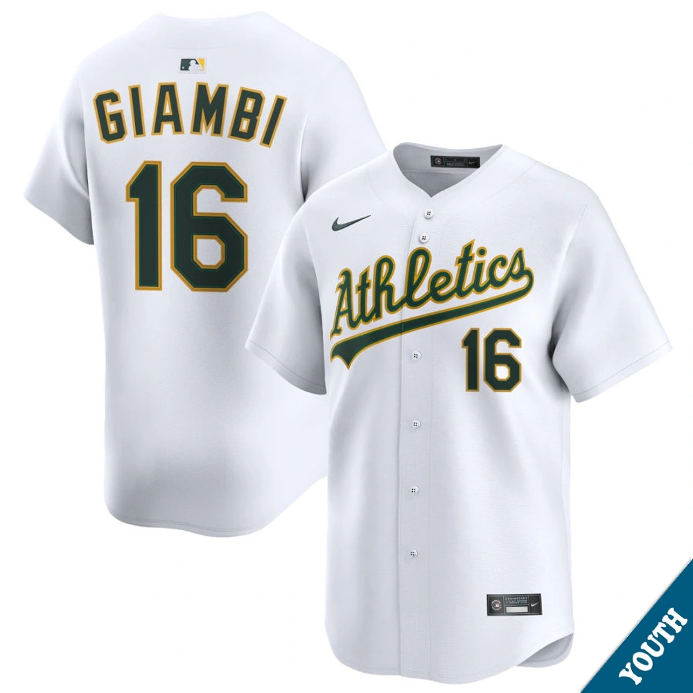 Youth Athletics Jason Giambi #16 Home White Limited Former Player Jersey Youth Athletics Jason Giambi #16 Home White Limited Former Player Jersey