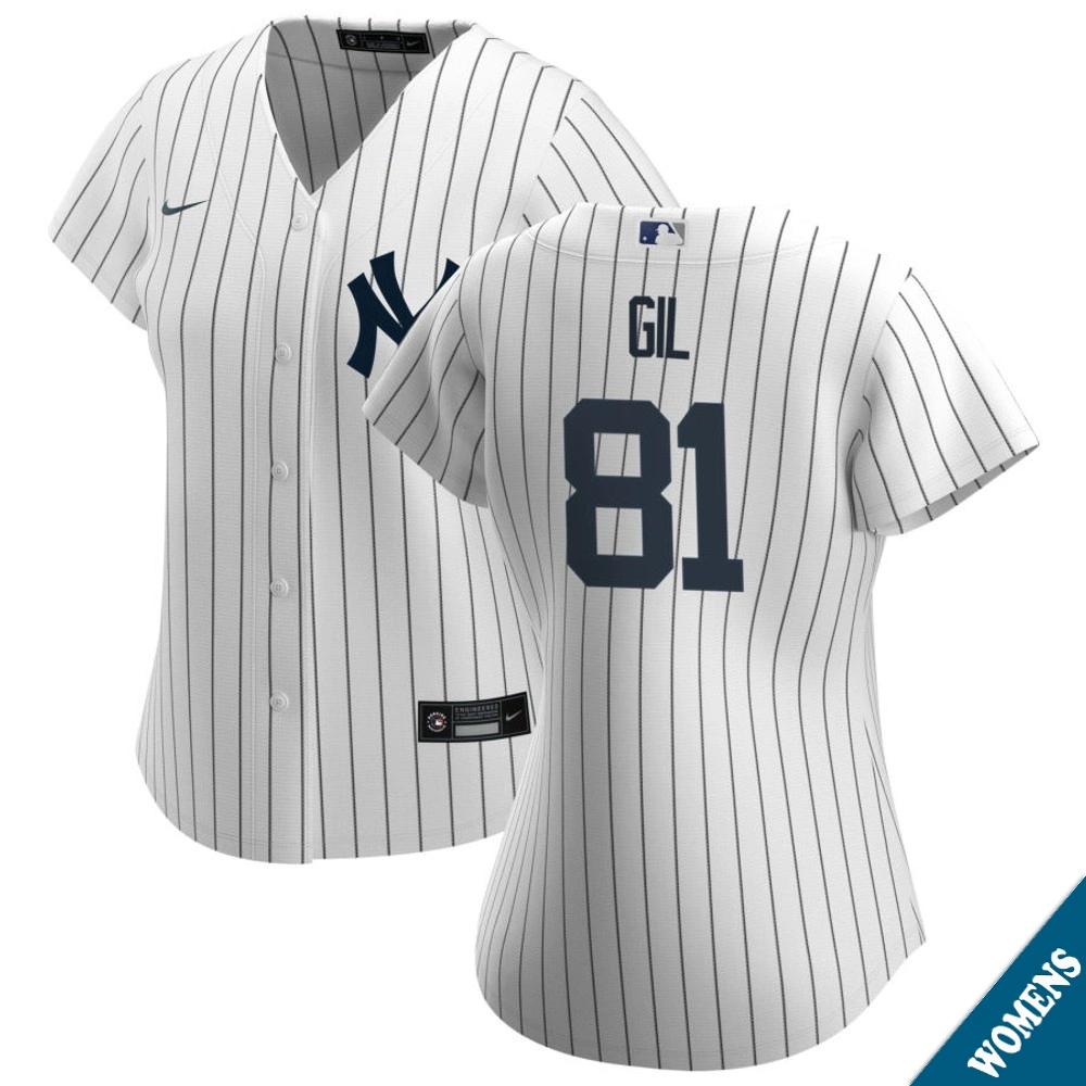 Women's New York Yankees Luis Gil #81 Home White Replica Jersey