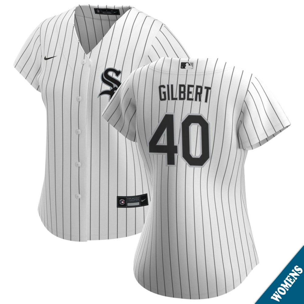 Women's Chicago White Sox Tyler Gilbert #40 Home White Replica Jersey