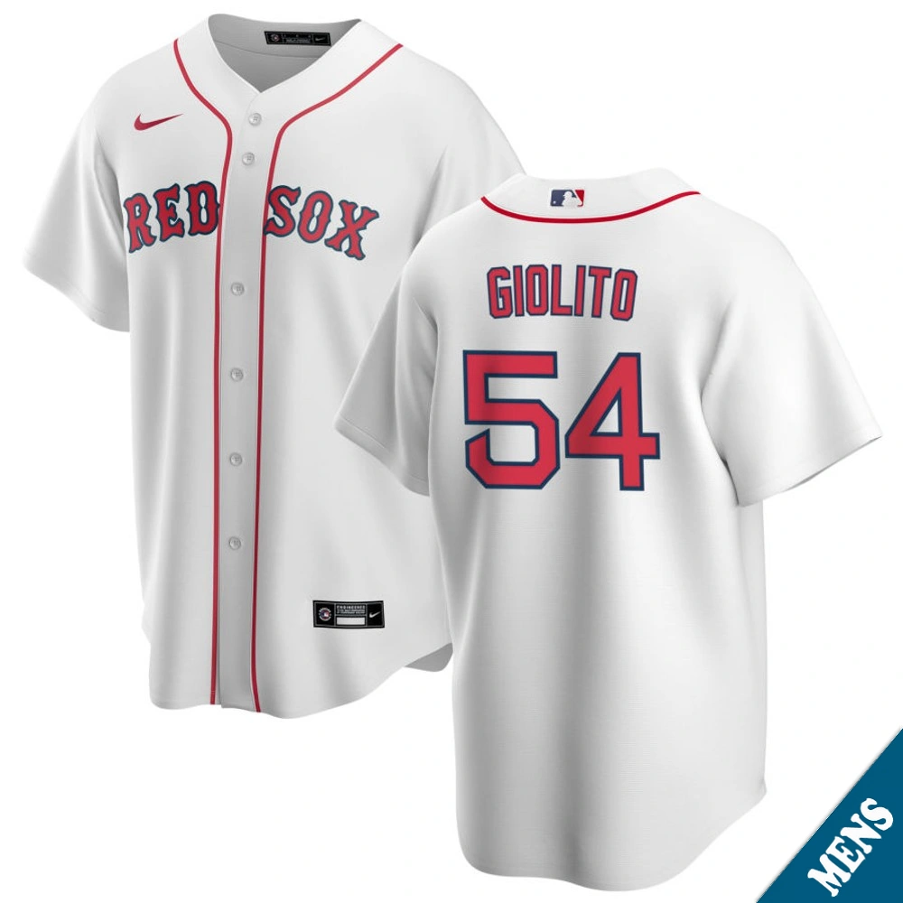 Men's Boston Red Sox Lucas Giolito #54 Home White Replica Jersey Men's Boston Red Sox Lucas Giolito #54 Home White Replica Jersey