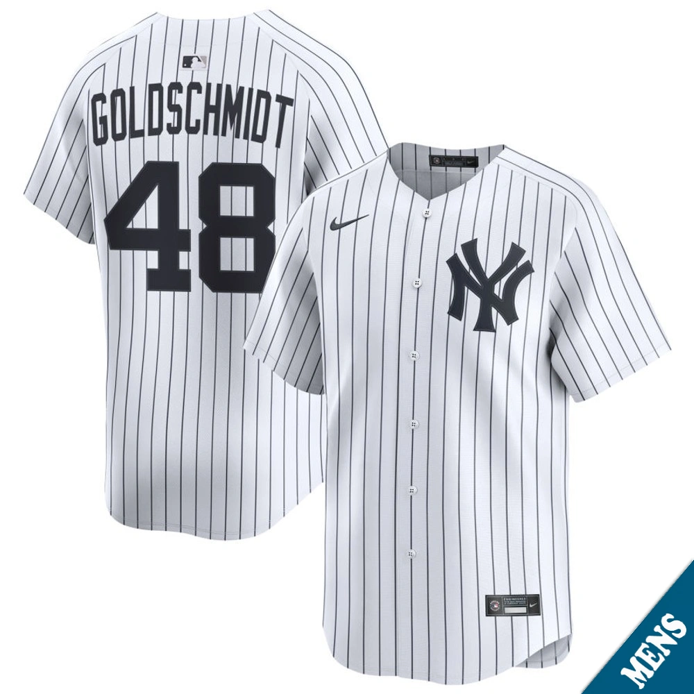 Men's New York Yankees Paul Goldschmidt #48 Home White Limited Jersey