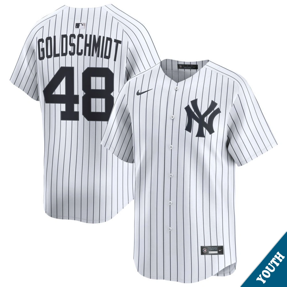 Youth New York Yankees Paul Goldschmidt #48 Home White Limited Jersey