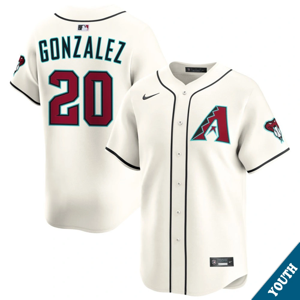 Youth Arizona Diamondbacks Luis Gonzalez #20 Home Cream Limited Former Player‌ Jersey
